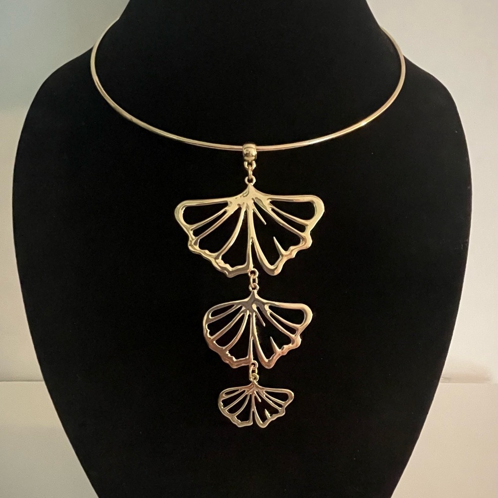 Erica Lyons Gold Ginkgo Leaf Necklace